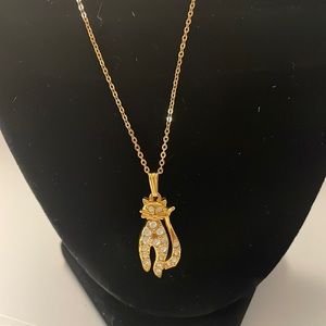 Avon sparkling kitty necklace